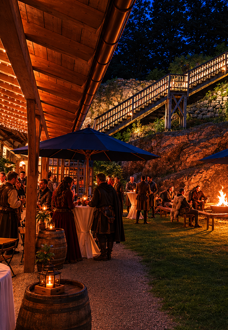 Abends am Lagerfeuer